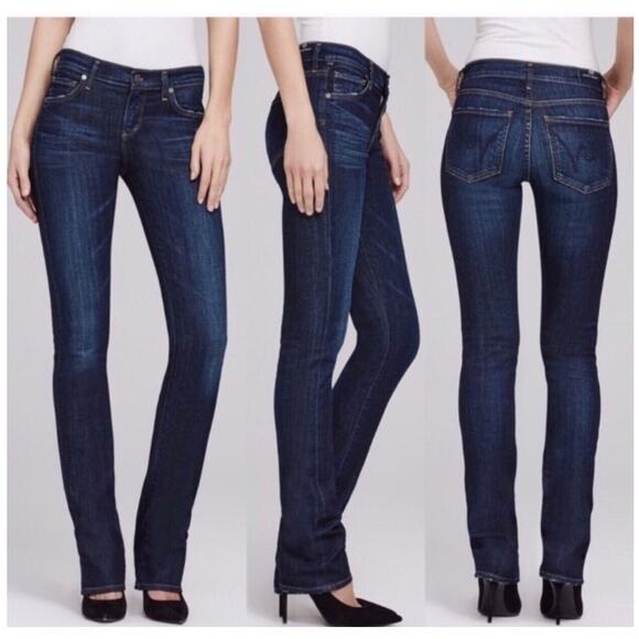 Citizens Of Humanity Elson Medium Rise Dark Wash Jeans Sz 27 - Picture 1 of 11